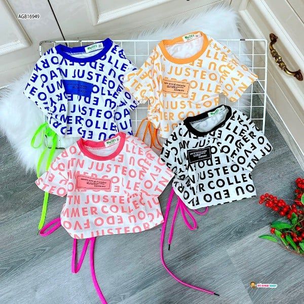 [XẢ KHO] Áo rút dây in chữ dễ thương cho bé gái AGB16947