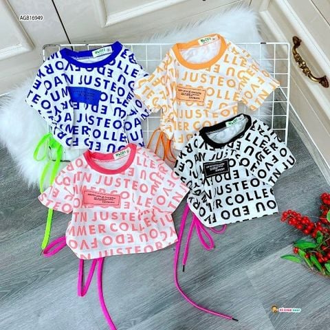 [XẢ KHO] Áo rút dây in chữ dễ thương cho bé gái AGB16947