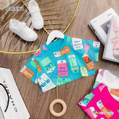 [XẢ KHO] Áo croptop in Tag dễ thương cho bé gái AGB16963