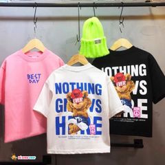 [XẢ KHO] thun in gấu chữ dễ thương cho bé gái AGB16987