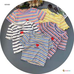 Áo sọc trái tim dễ thương cho bé gái AGB16830