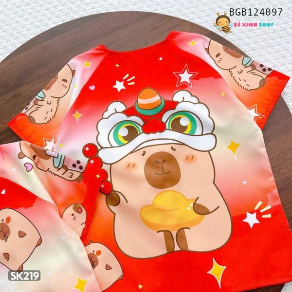 Bà ba lụa họa tiết hoạt hình dễ thương cho bé gái BGB124097