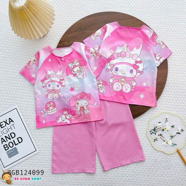 Bà ba lụa họa tiết hoạt hình dễ thương cho bé gái BGB124097