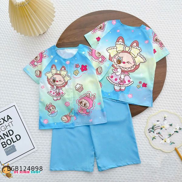 Bà ba lụa họa tiết hoạt hình dễ thương cho bé gái BGB124097