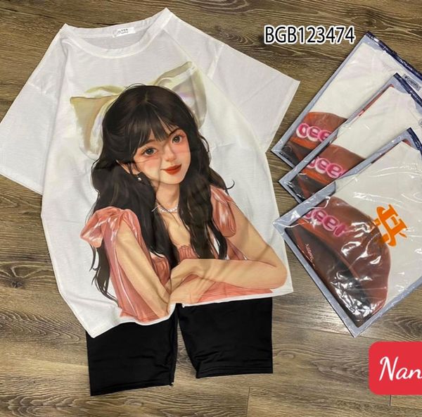 [XẢ KHO] Bộ lửng in 3D dễ thương cho bé gái BGB123472