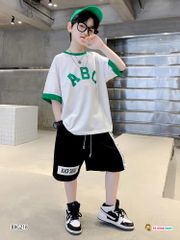 Bộ thun in chữ ABC dễ thương cho bé trai BXG218