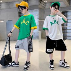 Bộ thun in chữ ABC dễ thương cho bé trai BXG218