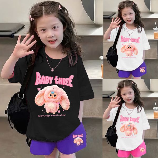 Bộ thun Cotton in Cừu BABY THREE dễ thương cho bé gái BXG1170