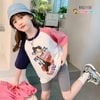 Bộ áo tay phối màu quần Legging Bé gái Trượt Ván BXG1150