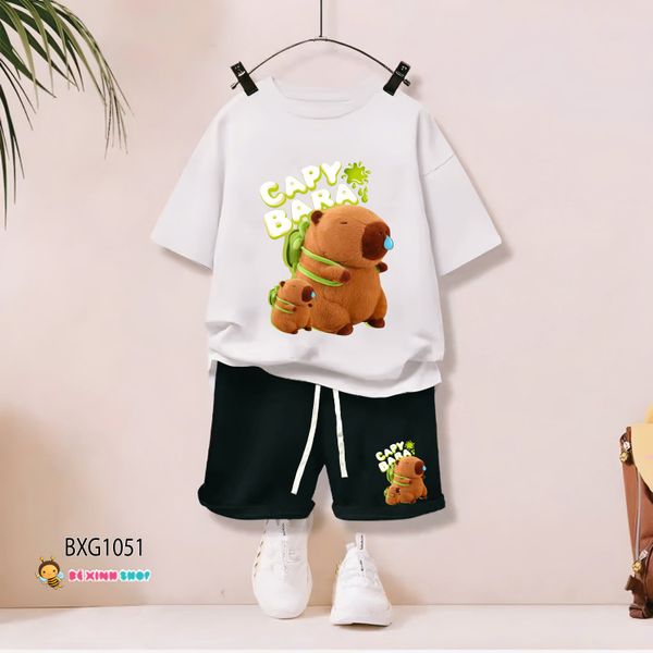 Bộ thun CapyBara dễ thương cho Mẹ & Bé Trai, Bé Gái BXG1050