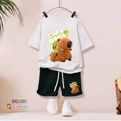 Bộ thun CapyBara dễ thương cho Mẹ & Bé Trai, Bé Gái BXG1050