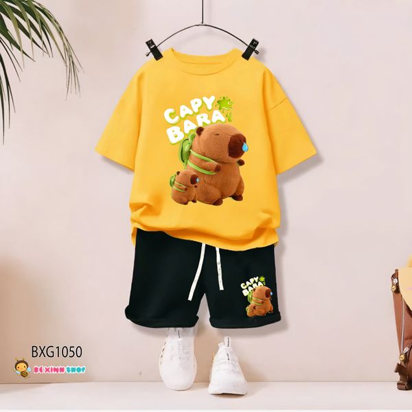 Bộ thun CapyBara dễ thương cho Mẹ & Bé Trai, Bé Gái BXG1050