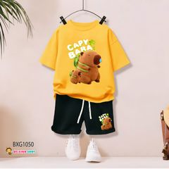 Bộ thun CapyBara dễ thương cho Mẹ & Bé Trai, Bé Gái BXG1050