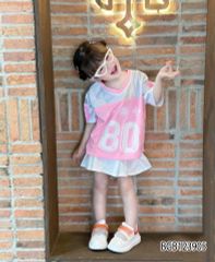 Set thể thao chân váy Kuromi dễ thương cho bé gái BGB123905