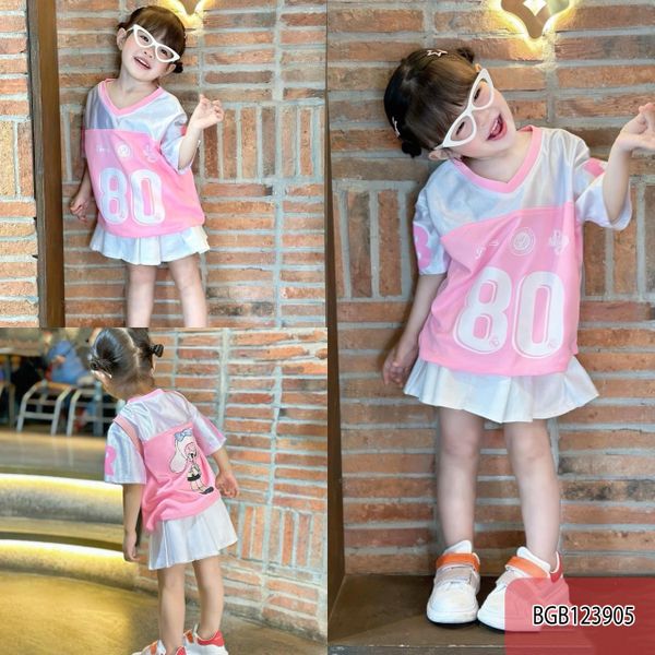 Set thể thao chân váy Kuromi dễ thương cho bé gái BGB123905