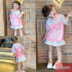 Set thể thao chân váy Kuromi dễ thương cho bé gái BGB123905