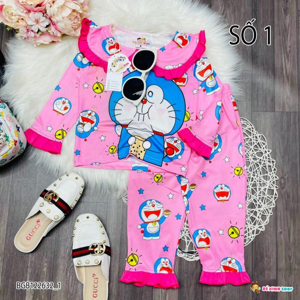 Bộ dài tay 3D cổ sen dễ thương cho bé gái BGB122632