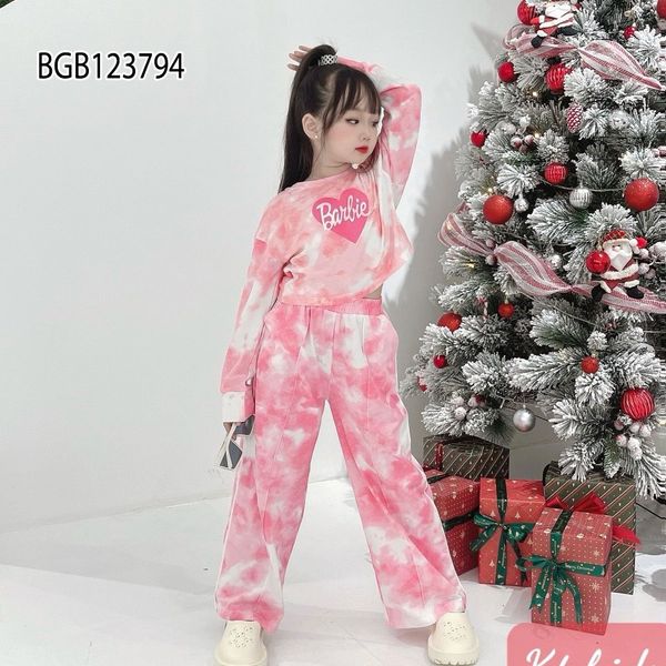 Bộ dài tay in loang Babie dễ thương cho bé gái BGB123794 (PHOM RỘNG)