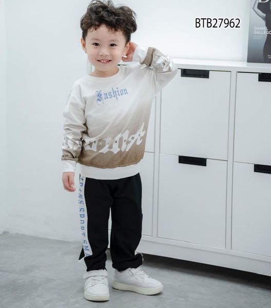 Bộ dài tay thu đông Fashion in loang dễ thương cho bé trai BTB27961