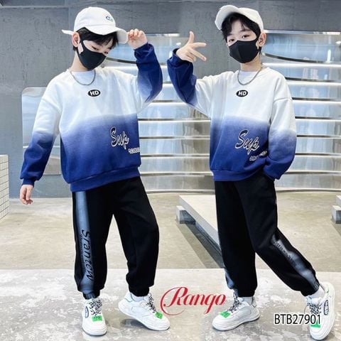 Bộ dài tay phối màu SUPREME dễ thương cho bé trai BTB27900