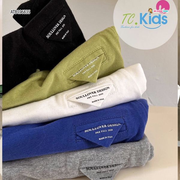 Áo thun dài tay phối túi cách điệu dễ thương cho bé trai ATB196835