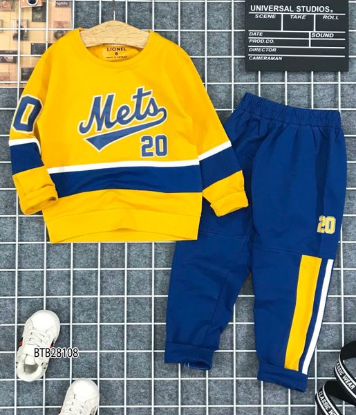 Bộ dài tay thể thao Meta dễ thương cho bé trai BTB28108