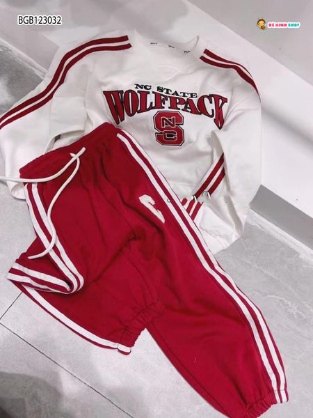 Bộ dài tay thể thao WOLFPACK dễ thương cho bé gái BGB123032