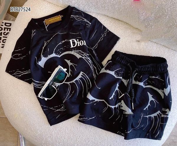 [XẢ KHO] Bộ thun hoạ tiết D.I.O.R dễ thương cho bé trai BTB27522