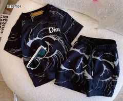 [XẢ KHO] Bộ thun hoạ tiết D.I.O.R dễ thương cho bé trai BTB27522