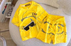 [XẢ KHO] Bộ thun hoạ tiết D.I.O.R dễ thương cho bé trai BTB27522