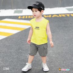 [XẢ KHO] Bộ sát nách đôi cánh dễ thương cho bé trai BXG111