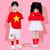 Bộ đồng phục bé trai & bé gái I love Việt Nam cho bé đi chơi, nhảy múa BXG1525