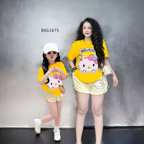 Bộ sort đùi in Hello Kitty dễ thương cho bé gái BXG1674