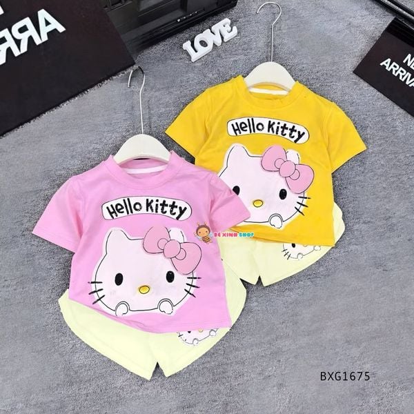 Bộ sort đùi in Hello Kitty dễ thương cho bé gái BXG1674