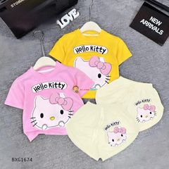 Bộ sort đùi in Hello Kitty dễ thương cho bé gái BXG1674