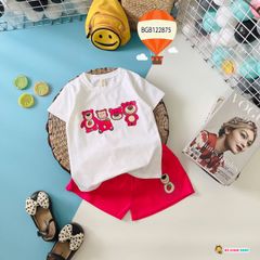 [XẢ KHO] Bộ thun in gấu pandaworks dễ thương cho bé gái BGB122875
