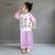 Bộ thun in Hình gắn đầu Hello Kitty quần caro dễ thương cho bé gái BXG1668