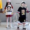 Bộ thun hiphop phối màu in Bé Trai dễ thương cho bé trai đi chơi BXG1653