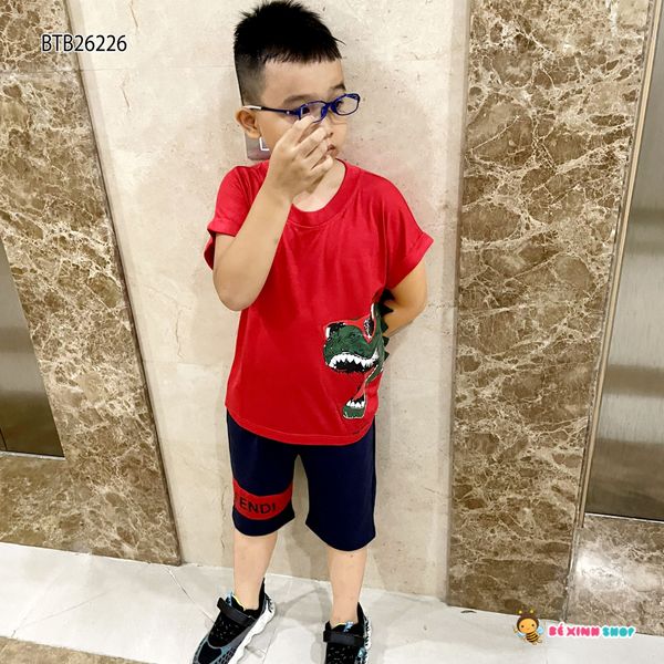 Bộ thun khủng long 3D dễ thương cho bé trai