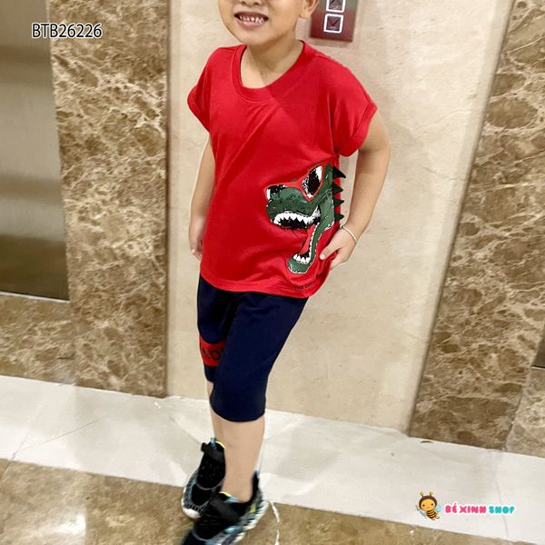Bộ thun khủng long 3D dễ thương cho bé trai