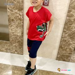 Bộ thun khủng long 3D dễ thương cho bé trai