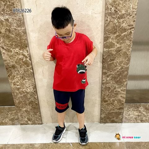 [XẢ KHO] Bộ thun khủng long 3D dễ thương cho bé trai