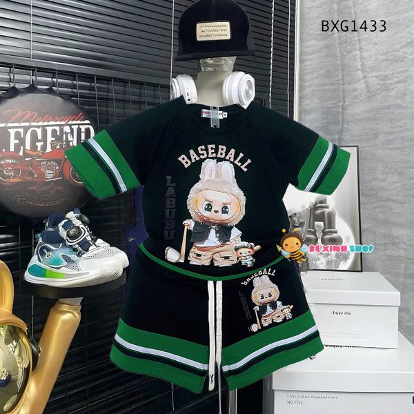 Bộ thun LABUBU bóng chày dễ thương cho bé trai BXG1432