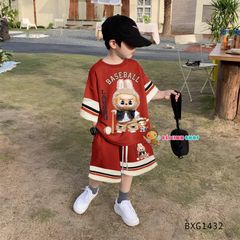 Bộ thun LABUBU bóng chày dễ thương cho bé trai BXG1432