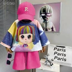 [XẢ KHO] Bộ in loang 3D dễ thương cho bé gái BGB123660