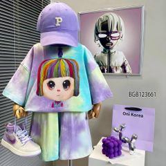 [XẢ KHO] Bộ in loang 3D dễ thương cho bé gái BGB123660