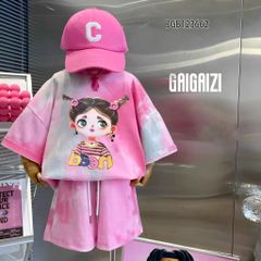 [XẢ KHO] Bộ in loang 3D dễ thương cho bé gái BGB123660