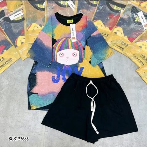 Bộ loang màu JOY dễ thương cho bé gái BGB123684