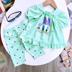 Bộ lửng chấm bi vịt DAISY dễ thương cho bé gái BGB122208