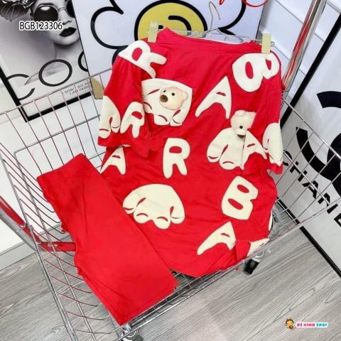 [XẢ KHO] Bộ lửng đính gấu  3D dễ thương cho bé gái BGB123305